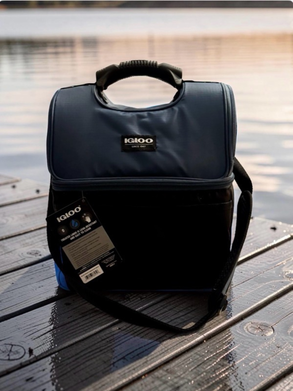 Igloo Navy and Black Playmate Gripper Dual Insulated 22-Cans Cooler Bag